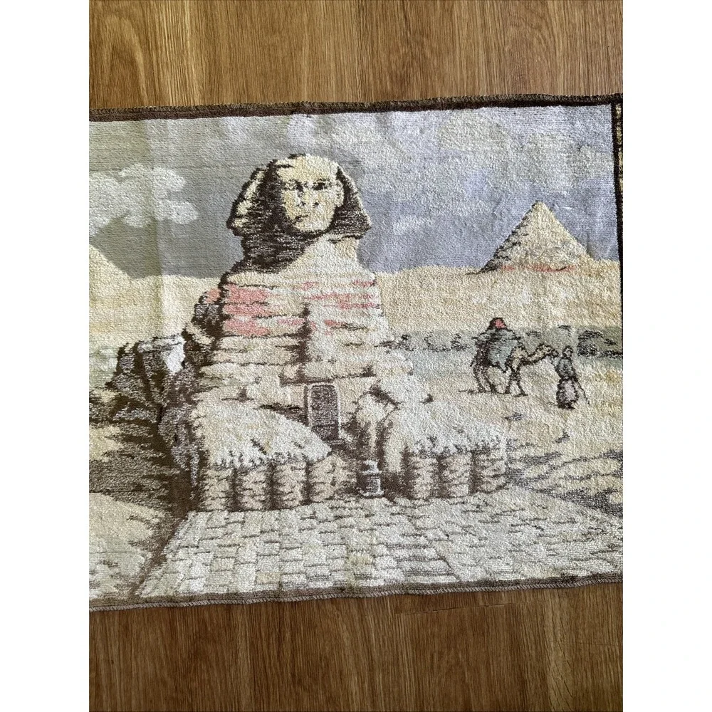 Vtg Middle Eastern Camel Desert Tapestry Rug Wall Hanging 19